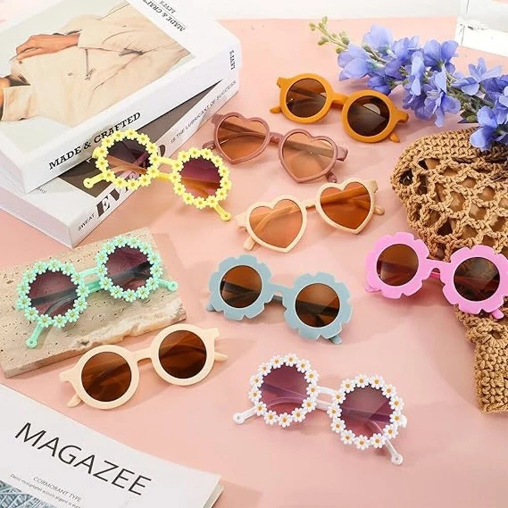 New Kanayu 18 Pcs Kids Boys Girls Plastic Toddler Cute Round Sunglasses Variety